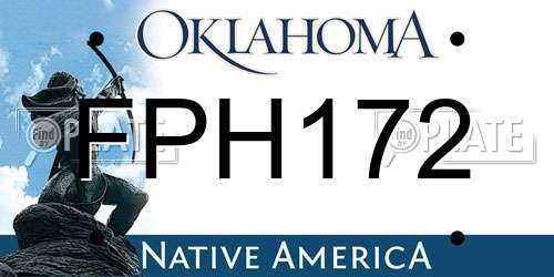 FPH172 Oklahoma License Plate