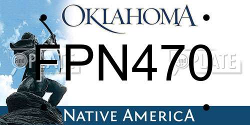 FPN470 Oklahoma License Plate