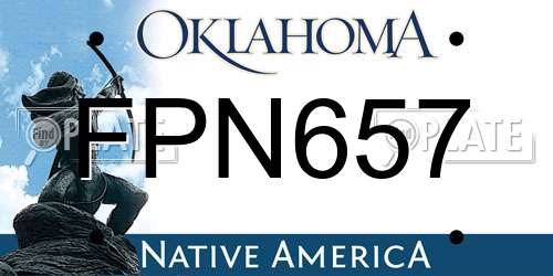FPN657 Oklahoma License Plate