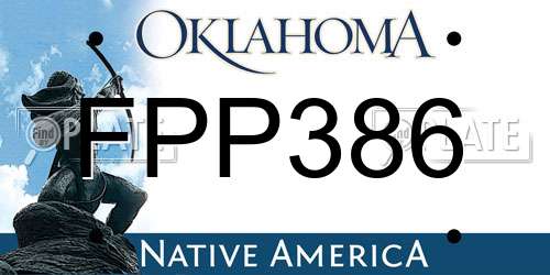FPP386 Oklahoma License Plate
