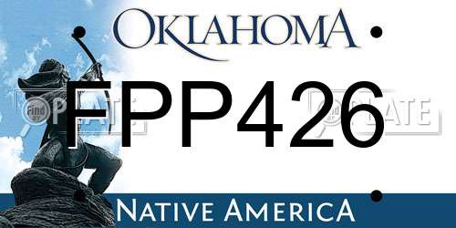 FPP426 Oklahoma License Plate