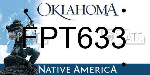FPT633 Oklahoma License Plate