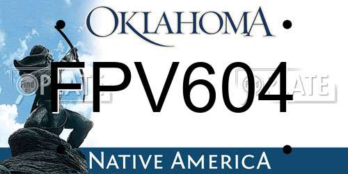 FPV604 Oklahoma License Plate