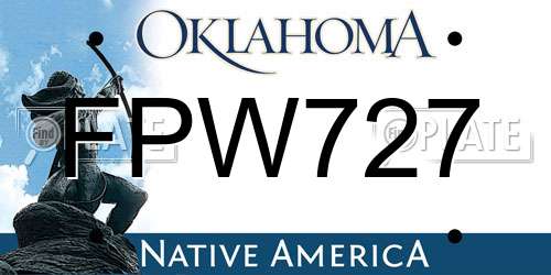 FPW727 Oklahoma License Plate
