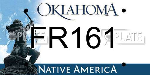 FR161 Oklahoma License Plate