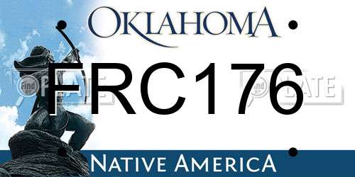 FRC176 Oklahoma License Plate