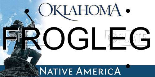 FROGLEG Oklahoma License Plate