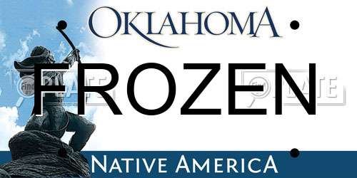 FROZEN Oklahoma License Plate