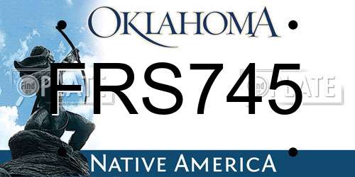 FRS745 Oklahoma License Plate