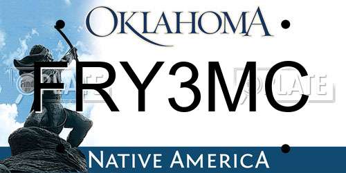 FRY3MC Oklahoma License Plate