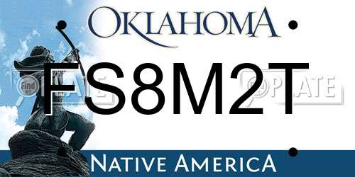 FS8M2T Oklahoma License Plate