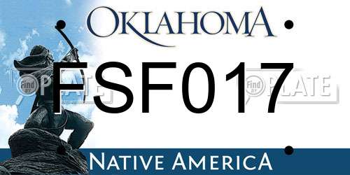 FSF017 Oklahoma License Plate