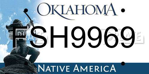 FSH9969 Oklahoma License Plate