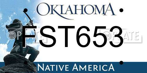 FST653 Oklahoma License Plate