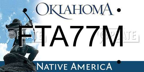 FTA77M Oklahoma License Plate