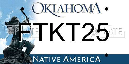 FTKT25 Oklahoma License Plate