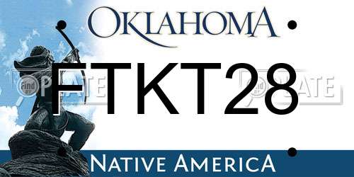 FTKT28 Oklahoma License Plate