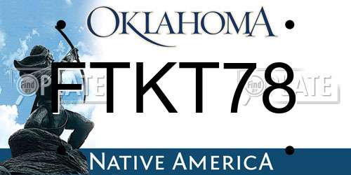 FTKT78 Oklahoma License Plate
