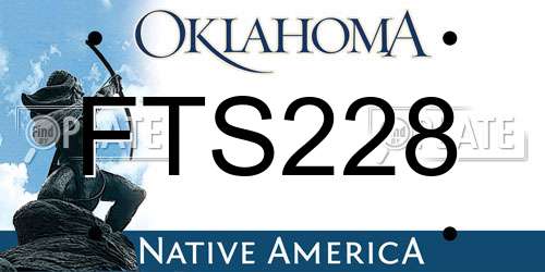 FTS228 Oklahoma License Plate
