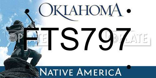 FTS797 Oklahoma License Plate