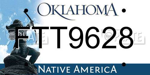 FTT9628 Oklahoma License Plate