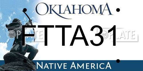 FTTA31 Oklahoma License Plate