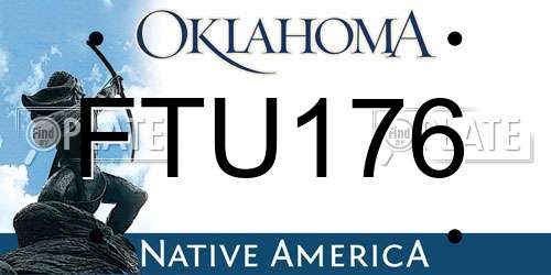 FTU176 Oklahoma License Plate