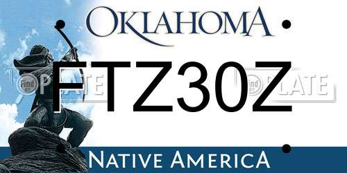 FTZ30Z Oklahoma License Plate