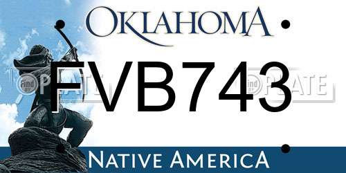FVB743 Oklahoma License Plate