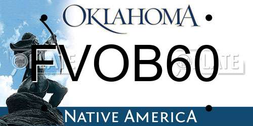 FVOB60 Oklahoma License Plate