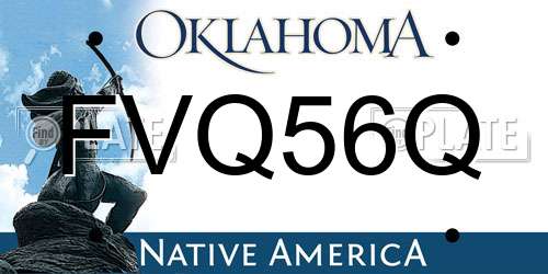 FVQ56Q Oklahoma License Plate