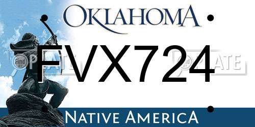 FVX724 Oklahoma License Plate