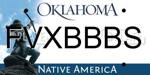 FVXBBBS Oklahoma License Plate