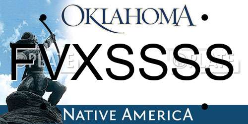 FVXSSSS Oklahoma License Plate
