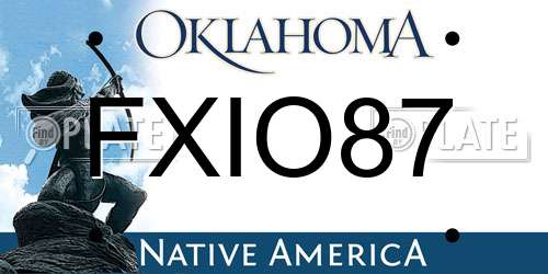 FXIO87 Oklahoma License Plate