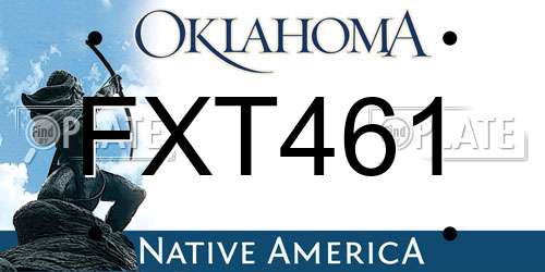 FXT461 Oklahoma License Plate