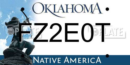 FZ2E0T Oklahoma License Plate