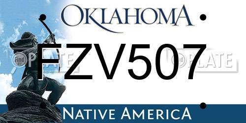 FZV507 Oklahoma License Plate