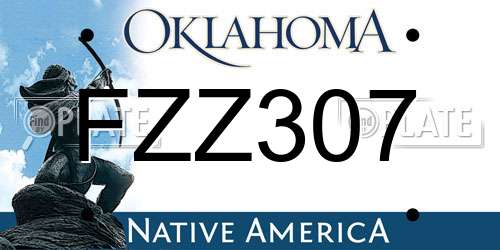 FZZ307 Oklahoma License Plate