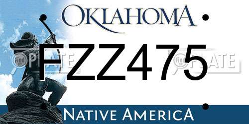 FZZ475 Oklahoma License Plate