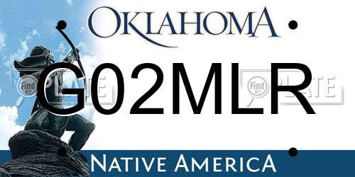 G02MLR Oklahoma License Plate