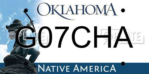 G07CHA Oklahoma License Plate