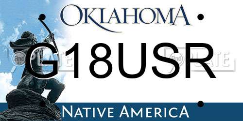 G18USR Oklahoma License Plate