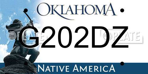 G202DZ Oklahoma License Plate