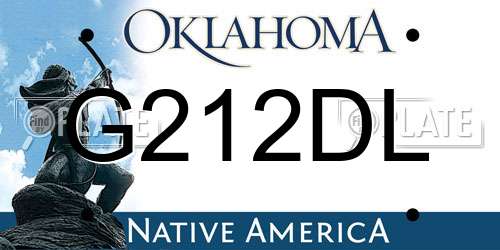 G212DL Oklahoma License Plate