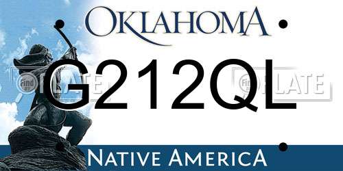 G212QL Oklahoma License Plate
