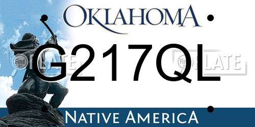 G217QL Oklahoma License Plate