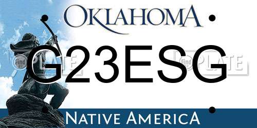 G23ESG Oklahoma License Plate