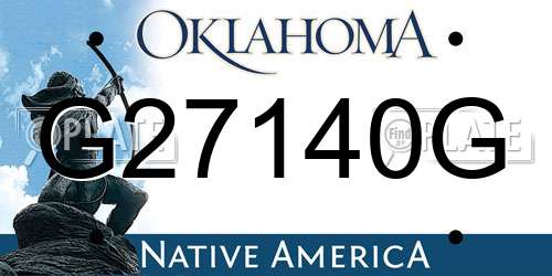 G27140G Oklahoma License Plate