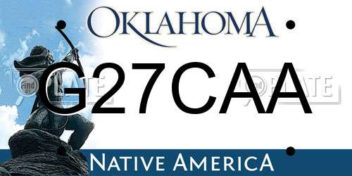 G27CAA Oklahoma License Plate